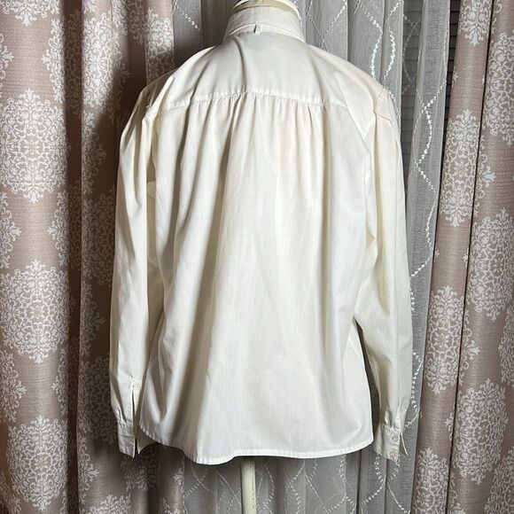 Evan Davies Pleated Front Button Down Blouse | Size 14 - Picture 4 of 6